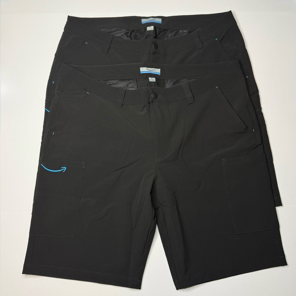 Lot of 2 Amazon Employee Driver Uniform Shorts Black Size XXL 40 Luly Yang
